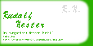 rudolf nester business card